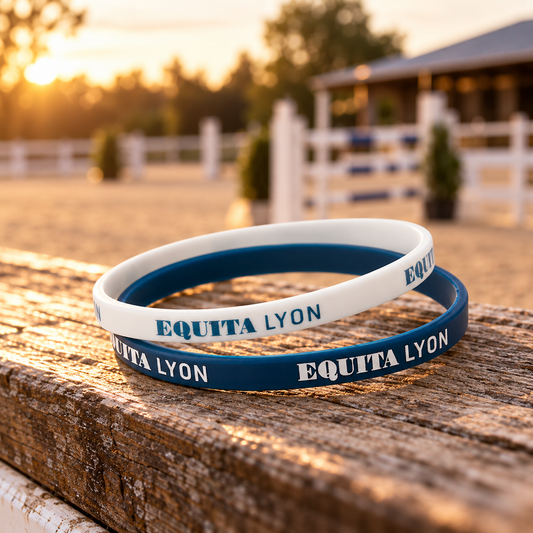 Bracelets Silicone bleu et blanc