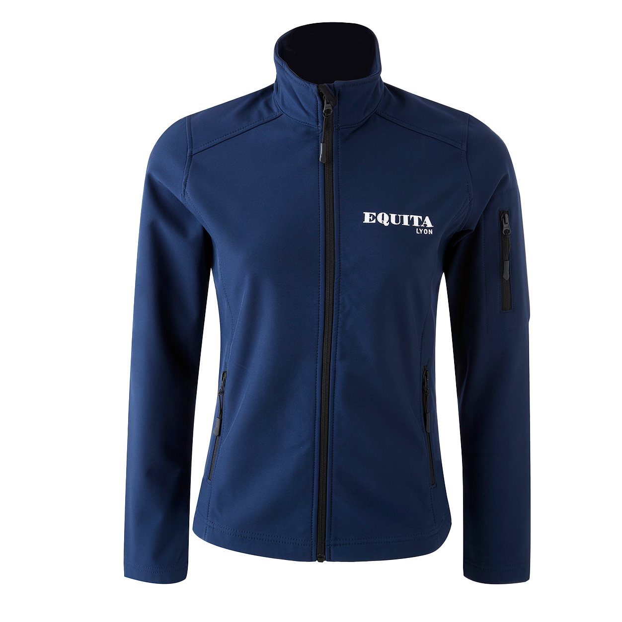 veste-technique-equitation-femme-cintree-bleu-marine