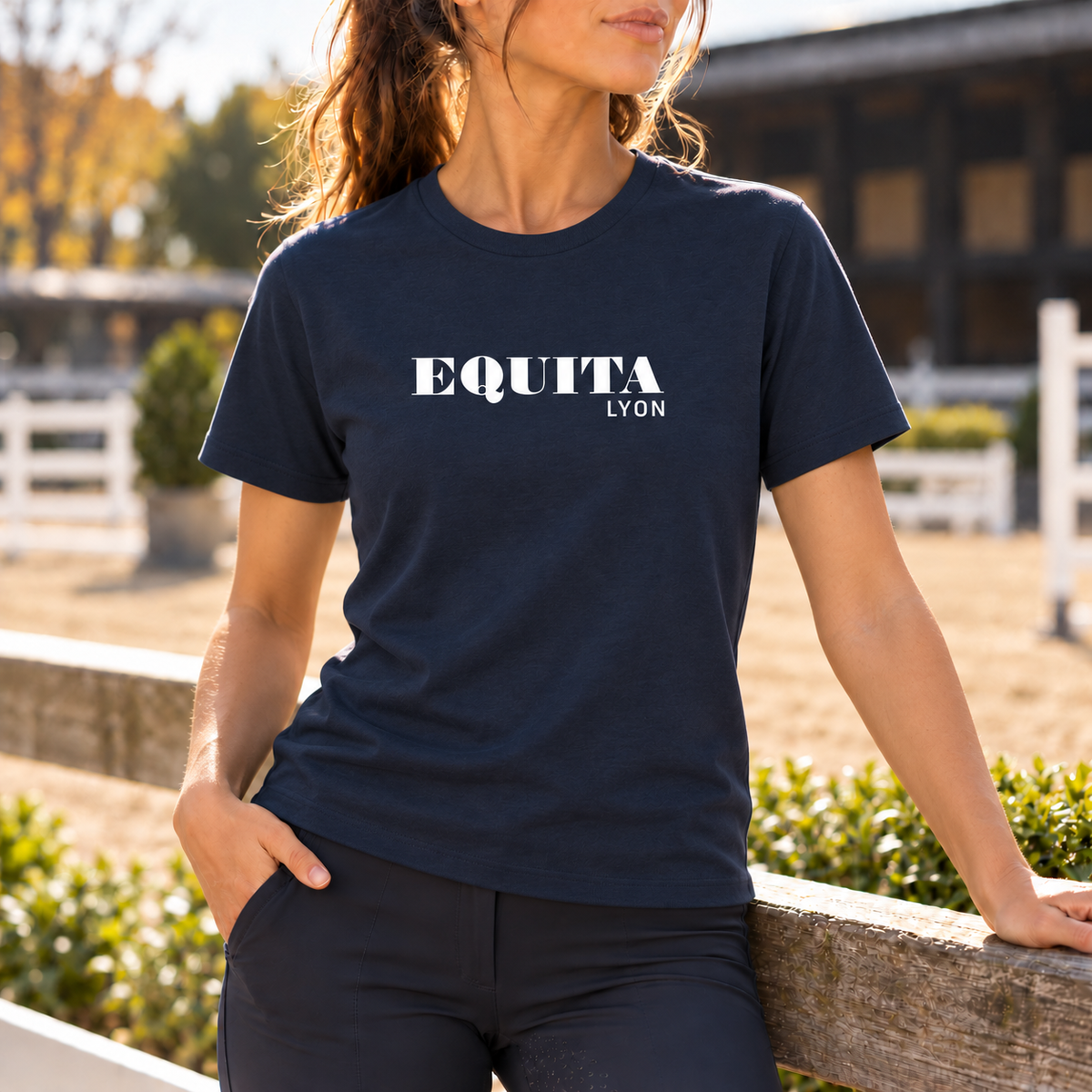 T-SHIRT NAVY EQUITA